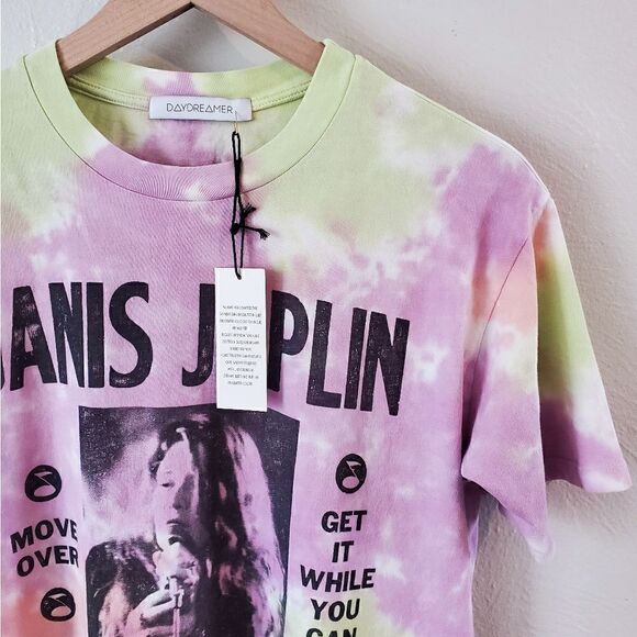 Daydreamer LA Janis Joplin Freedom Hall Tie Dye Weekend Tee Size Extra Small NWT - Picture 8 of 9